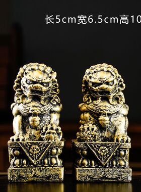 茶宠神兽迷你大石狮子小号桌面中式茶宠清水混凝土微景观家居装饰