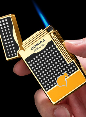 雪茄防风直冲创意便携金属点烟器礼盒包装CLB-23LF打火机直销