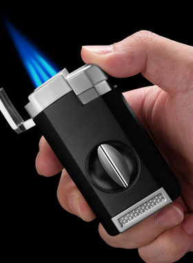 雪茄火力直冲雪茄专用火机雪茄剪雪茄托CLB-23IX1打火机直销