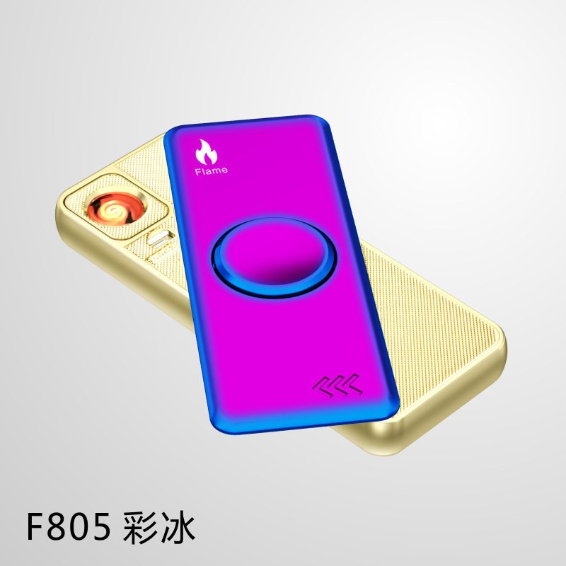 创意新奇特F8旋转陀螺点烟器USB充电火烈鸟F8指尖陀螺打火机直销