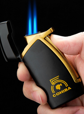 雪茄便携式双蓝焰直冲点烟器CLB-22AE4打火机直销