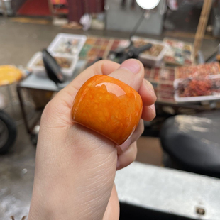 古玩收藏玉石原石天然贵州黄玉翡翠色扳指男士戒指霸气大拇指指环