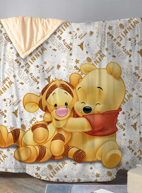 小熊维尼空调被全棉床品冷气被薄被子维尼熊夏凉被噗噗熊poohbear