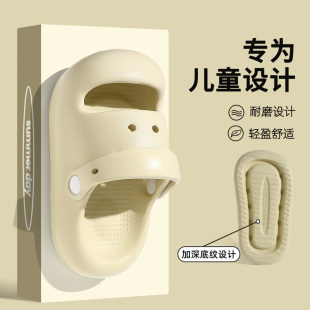 防滑沙滩海边包头宝宝eva凉拖女外穿 2025新款 儿童洞洞鞋 女童夏季