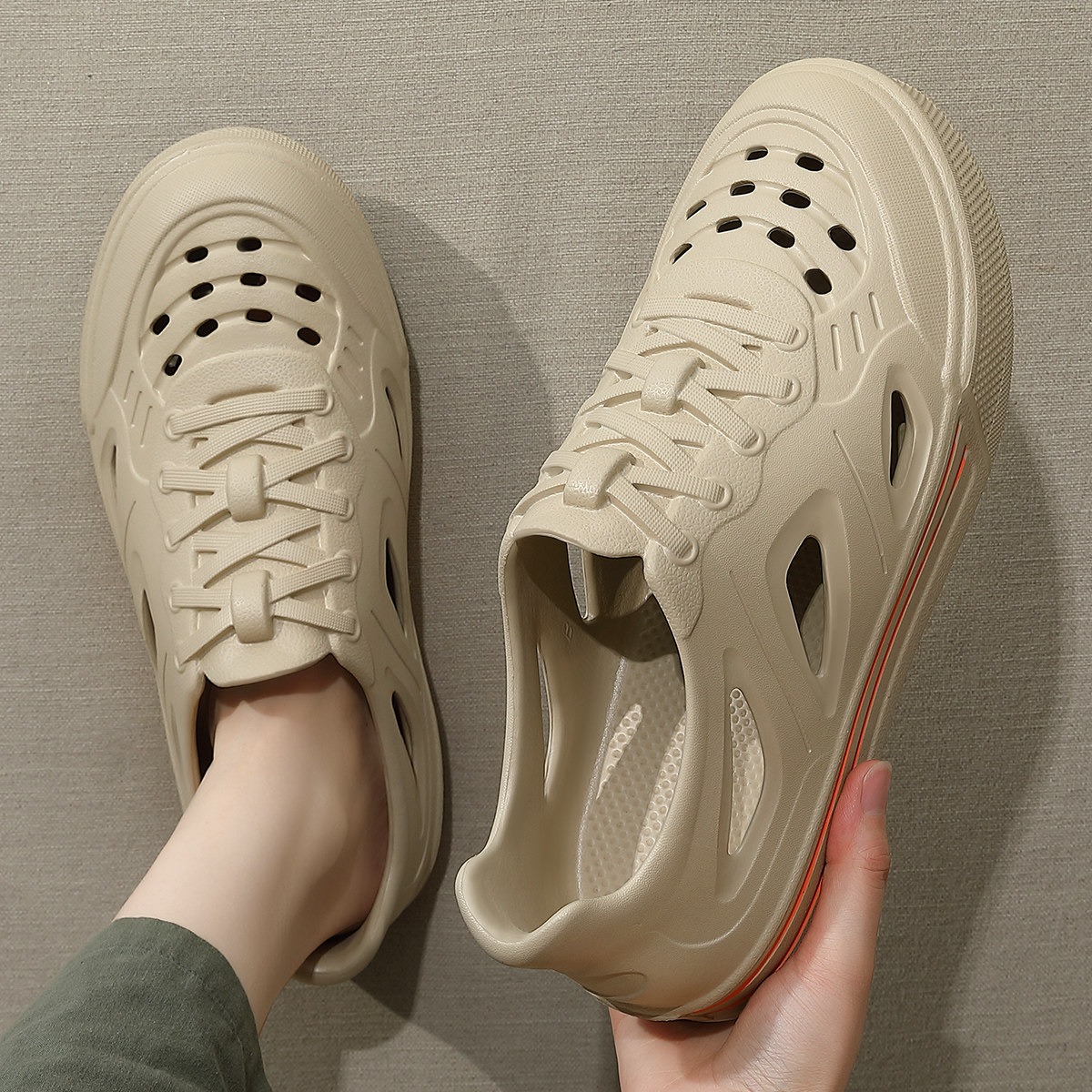 洞洞鞋男士夏季防滑防臭透气凉鞋户外溯溪鞋开车沙滩eva拖鞋外穿