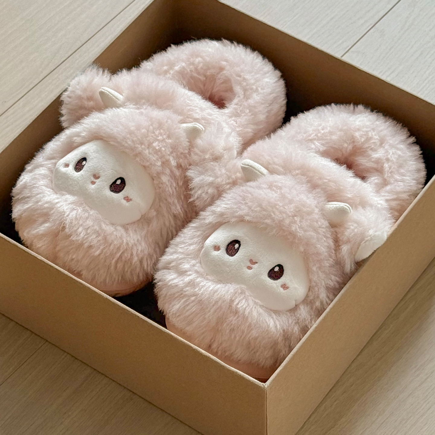 甜美绵绵羊室内居家棉拖鞋女款冬