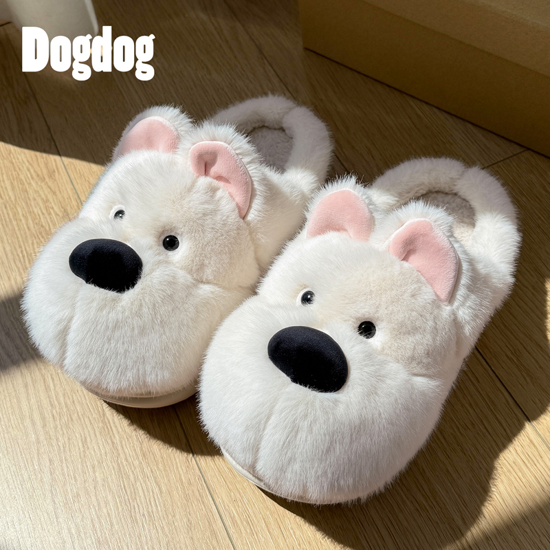 可爱西高地棉拖鞋女秋冬2025新款