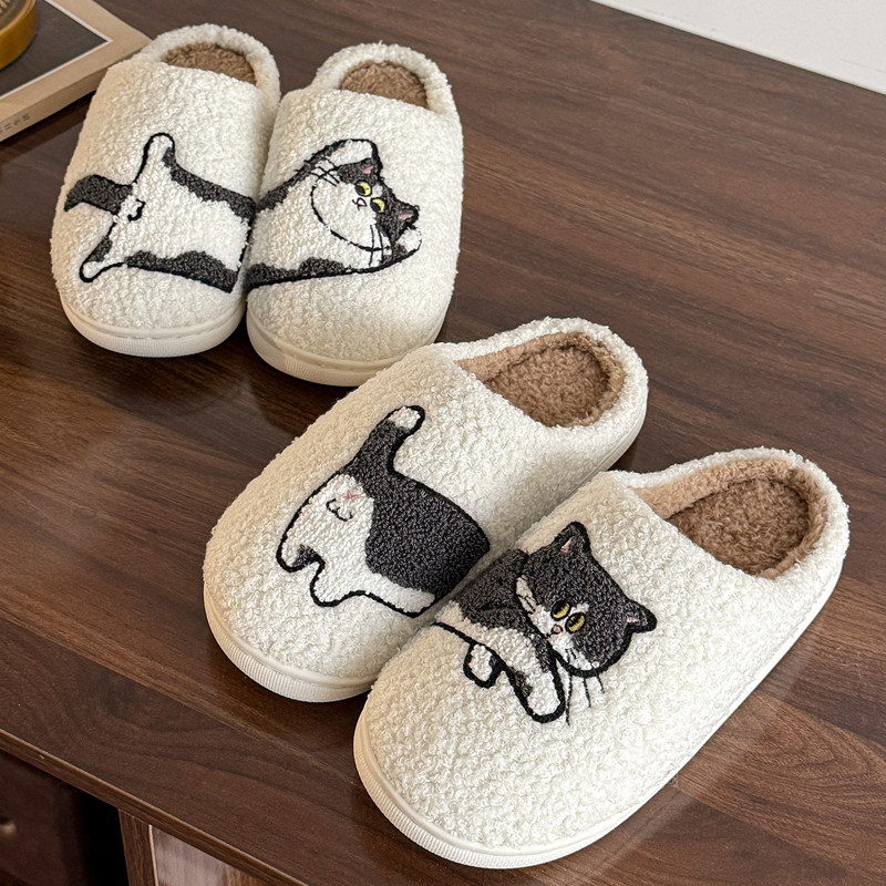 可爱小猫咪棉拖鞋女士冬季2025新款室内家居厚底保暖毛绒卡通棉拖,居家布艺,居家棉拖/棉鞋,淘宝优惠券,粉丝福利购,淘宝优惠卷