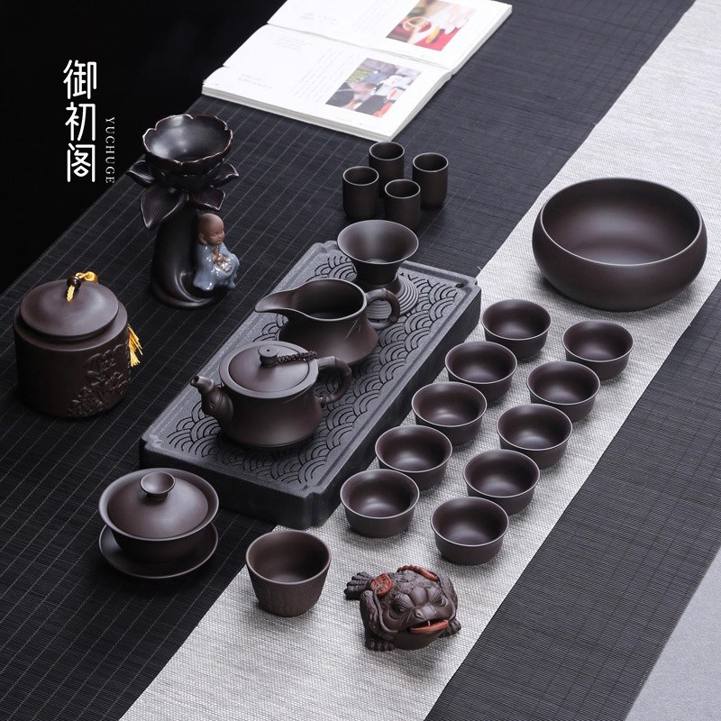 御初阁紫砂高端茶具套装陶瓷功夫泡茶壶盖碗茶杯家用轻奢高档送礼