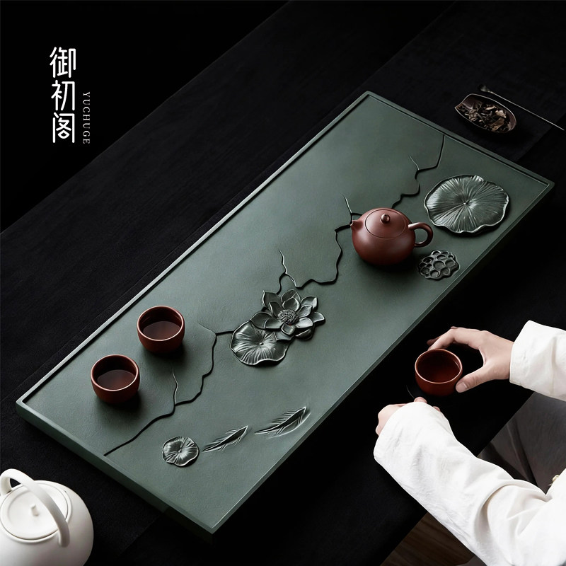 整块天然乌金石茶盘拒绝人造石
