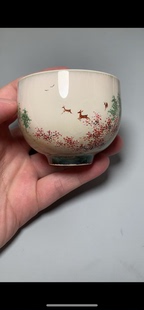 75ml景德镇陶瓷手绘山水茶杯主人杯品茗杯江西省高及工艺美术师绘