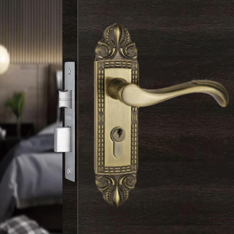 锌合金欧式青古铜静音门锁