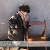 棉衣男童韩版 男宝宝冬季 中长款 休闲棉服中小童加厚保暖棉风衣棉袄