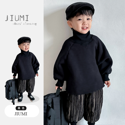 JIUMI儿童冬一体绒高领卫衣套装