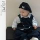 男童2026春季 男宝宝生日周岁礼服三件套 儿童条纹衬衫 新款 帅气套装