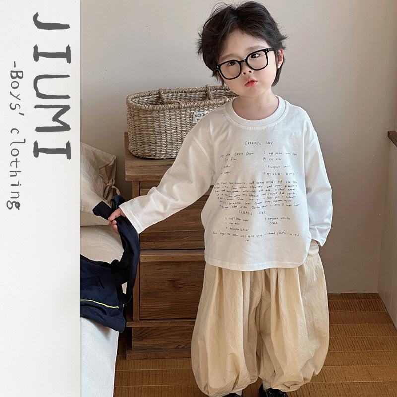 男童25春秋韩版休闲上衣打底复古牛仔夹克帅气棉布束脚长裤三件套