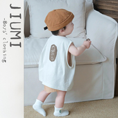 时尚 男宝洋气日系背心休闲舒适短裤 两件套 25夏款 儿童清凉背心套装