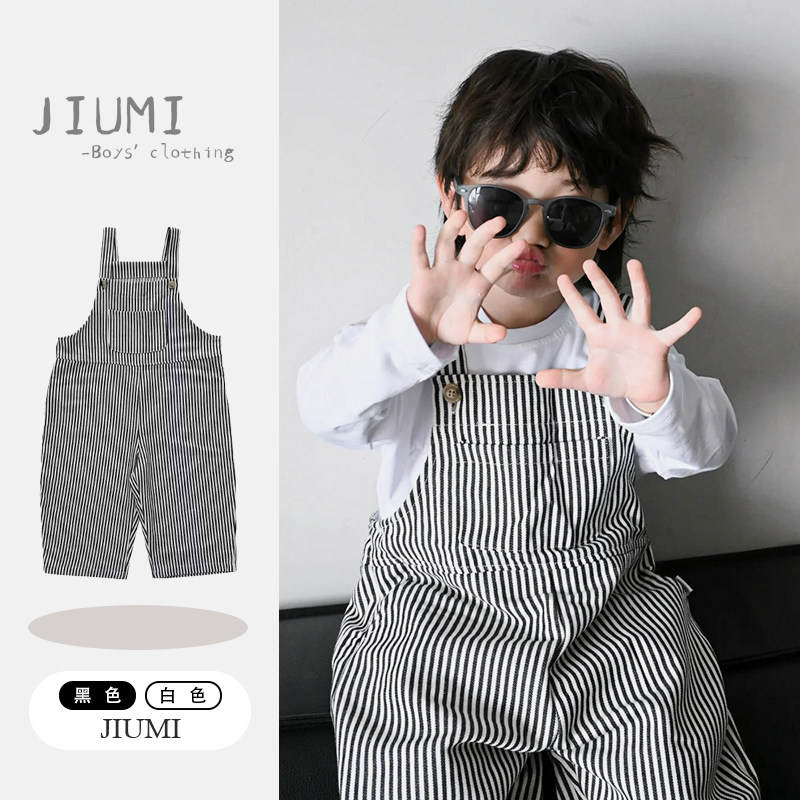 JIUMI春男童日系牛仔裤白色内搭图片