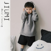 套装 男童25年秋冬韩版 宝宝冬款 上衣儿童简约百搭休闲裤 宽松针织衫