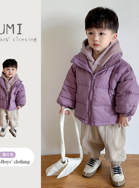 儿童冬季短款羽绒服2026新款男童韩版宽松白鸭绒外套男宝保暖冬装