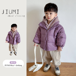 宽松白鸭绒外套男宝保暖冬装 儿童冬季 男童韩版 羽绒服2025新款 短款
