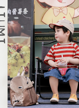 儿童2026夏季新款韩版休闲百搭套装男女童条纹短袖T恤短裤两件套