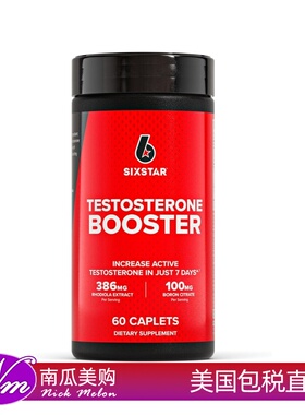 美国直邮SIXSTAR Testosterone Booster男性睾酮增强胶囊促进剂