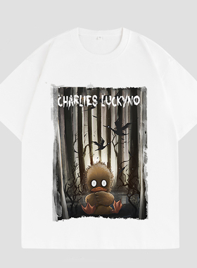 CHARLIES LUCKYNO丑小鸭经典童话欧美潮牌艺术喷绘情侣款短袖T恤