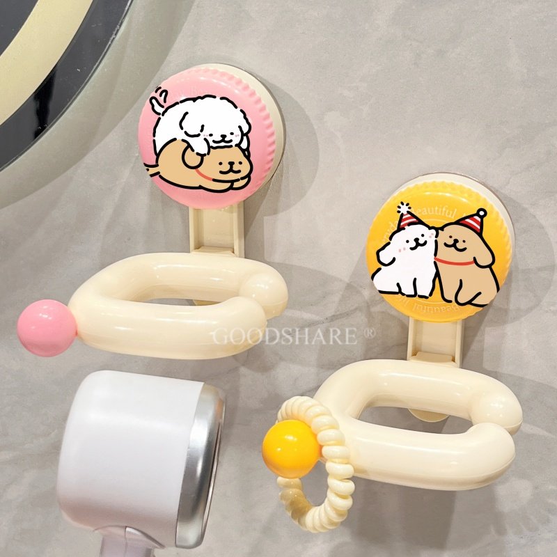 吹风机置物架强力承重可爱卡通吸盘式免打孔卫生间电吹风壁挂收纳,家庭/个人清洁工具,吹风机置物架,淘宝优惠券,粉丝福利购,淘宝优惠卷