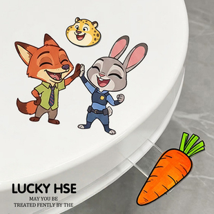 新款马桶提盖器可爱疯狂动物城创意风防脏厕所掀盖器拉手揭盖神器