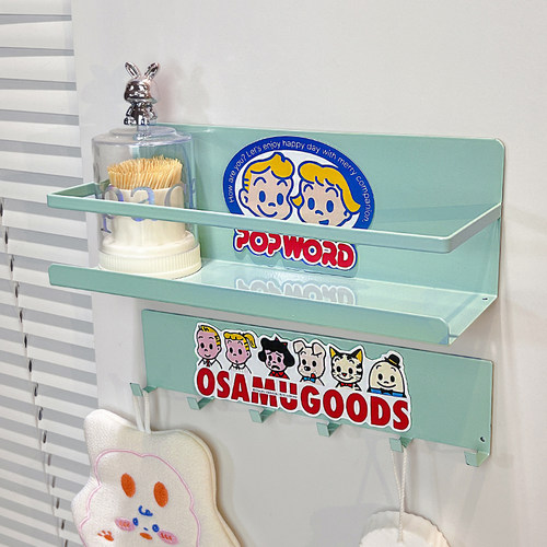 厨房冰箱磁吸置物架壁挂式免打孔可爱卡通冰箱侧面磁铁挂钩收纳架