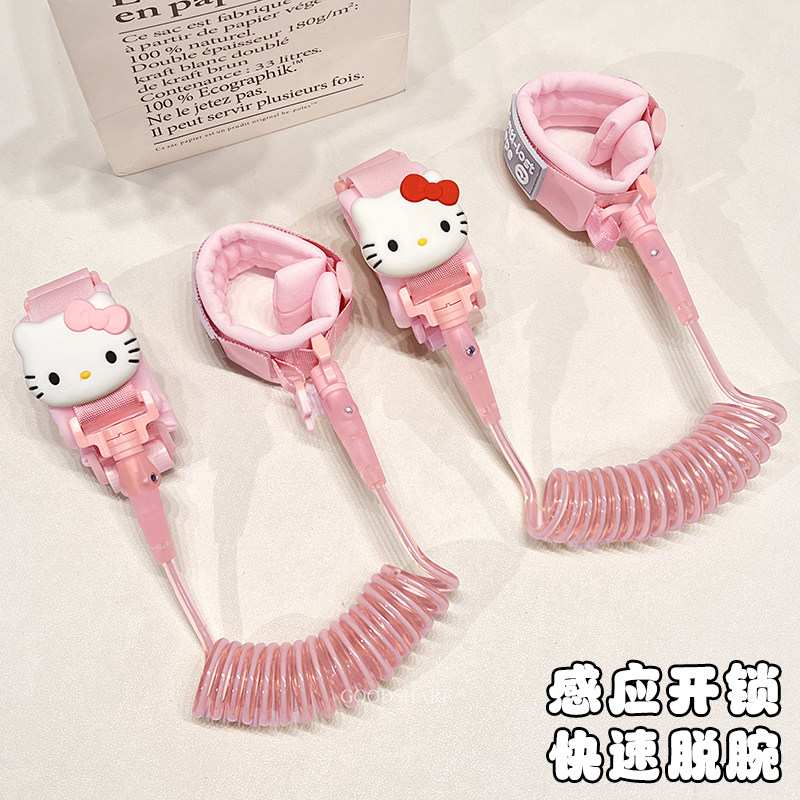 儿童KT猫防丢牵引绳商场人多图片