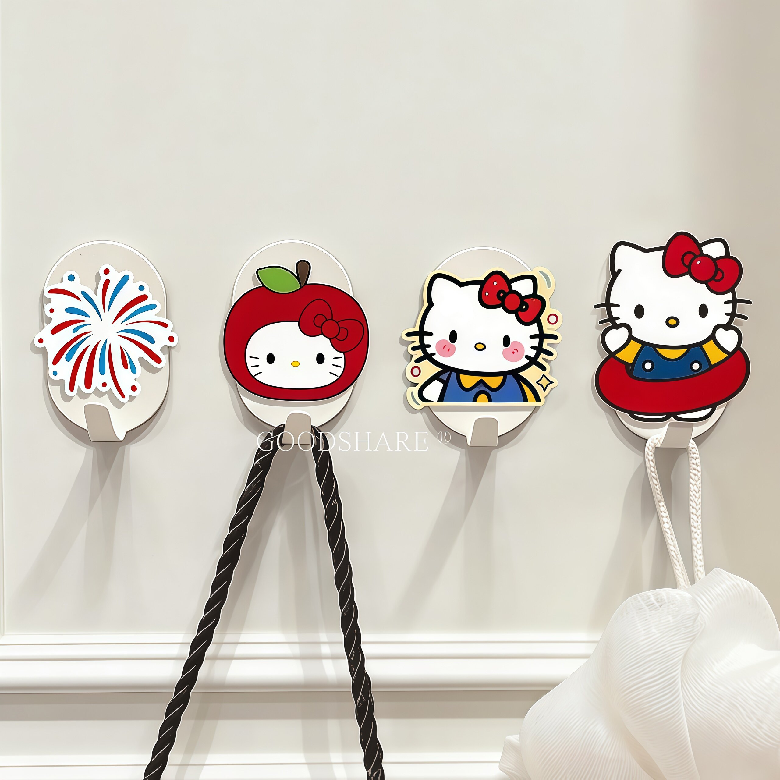 挂钩免打孔可爱HelloKitty墙钩厨房卫生间宿舍门后强力无痕粘钩