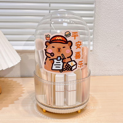 化妆刷收纳筒防尘可爱梳妆收纳盒