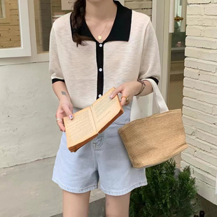 洋气棉麻短袖女衫2023夏季流行新款透气凉感小众百搭韩版通勤上衣