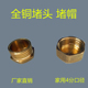 全铜家用外丝堵头 4分1 水管堵盖堵帽管堵丝堵头 内丝管帽