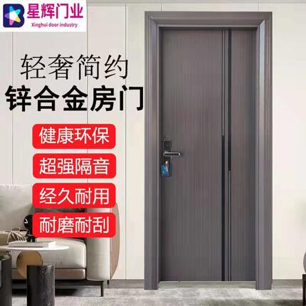 佛山工厂直销现代锌合金室内门 房间门简约平开门卧室烤漆门