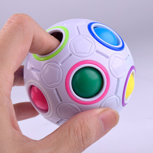 益智玩具智力儿童减压解压小迷宫彩虹球创意手指陀螺男孩足球魔方