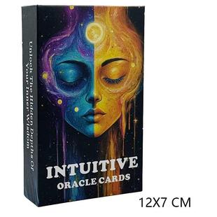 直觉神谕 Intuitive Oracle Cards 天地盖 12X7CM 英文卡牌游戏