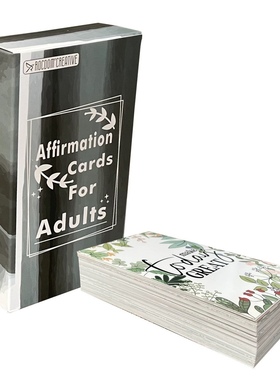 英文 成年人励志卡Affirmation Cards For Adults 加厚白卡纸