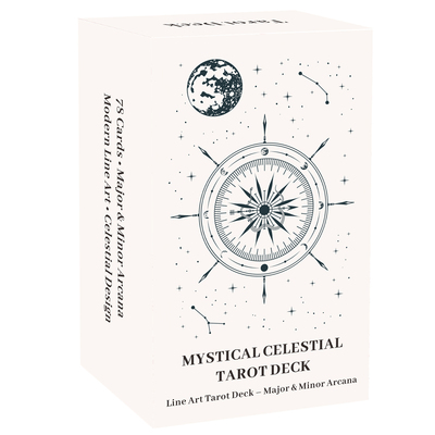 原创神秘天体塔牌Mystical Celestial Tarot天地盖12X7CM英文卡牌