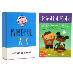 英文谈话游戏家庭聚会休闲卡牌 Talk 儿童头脑风暴Mindful Kids