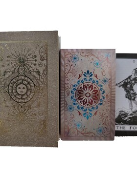 高端木质咖啡色版The Fool Tarot 12*7英文塔罗桌游卡牌