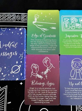 正念信息神谕卡Mindful Messages Cards英文卡牌游戏