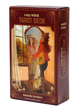舒适女屋卡罗牌Cozy Witch Tarot Deck 10X6cm 英文卡牌游戏