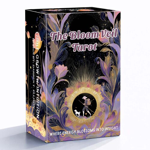 原创女性面纱塔牌The Bloom Veil Tarot天地盖12×7 英文卡牌游戏
