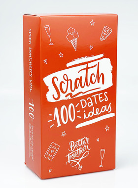 约会点子创意刮刮卡 sciatch 100 date ideas 浪漫的情侣英文游戏