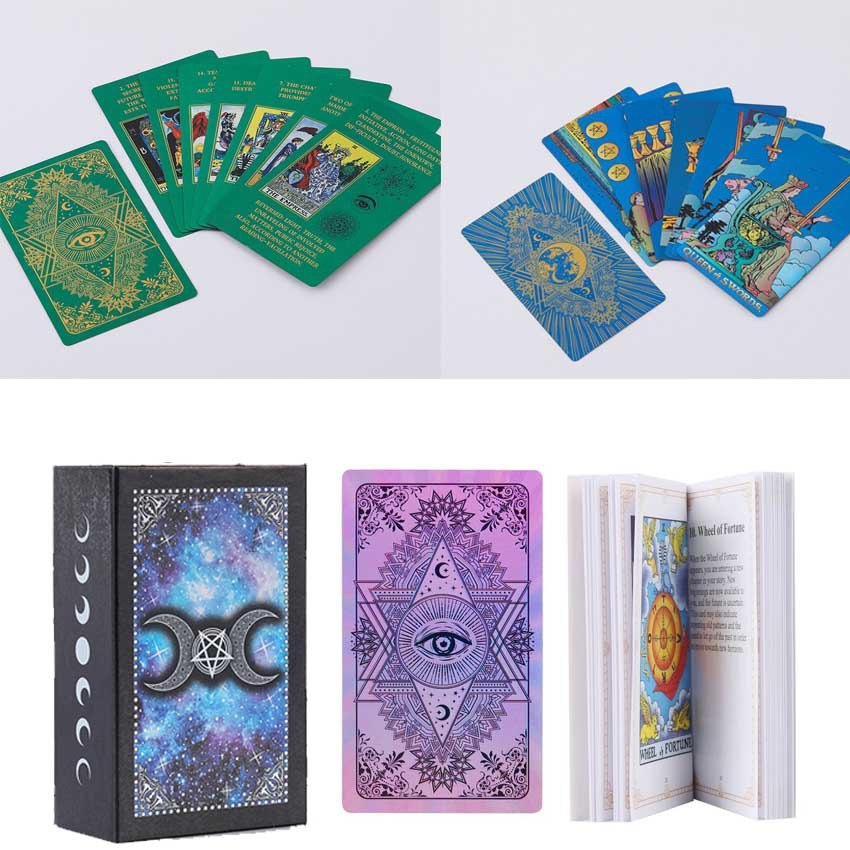 初学者12*7cm天地盖装waite tarot伟特塔罗英文卡牌游戏带说明书