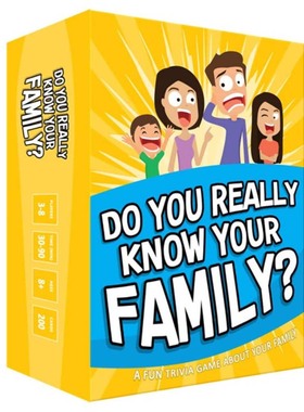 Do You Really Know Your Family? 对话开场白的游戏卡牌 全英文
