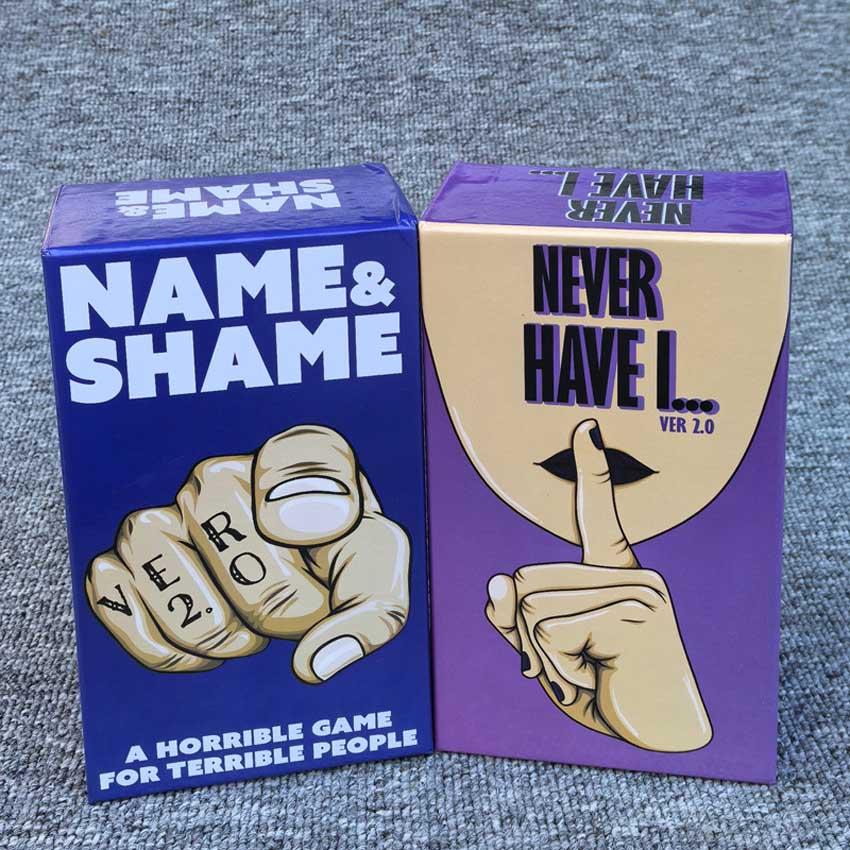 成人派对纸牌游戏Never Have I Cards聚会桌游Name Shame英文游戏